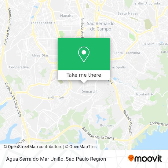 Mapa Água Serra do Mar União