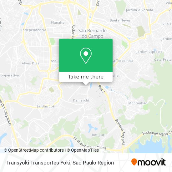 Transyoki Transportes Yoki map