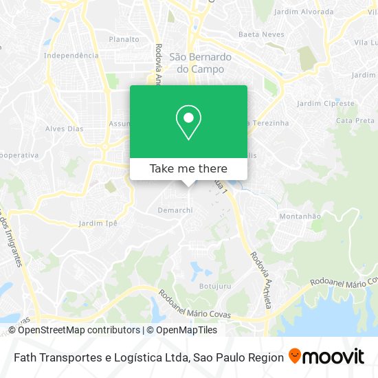 Mapa Fath Transportes e Logística Ltda