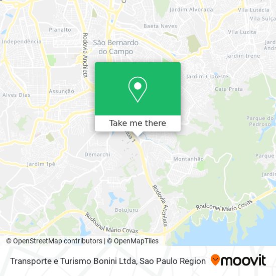 Transporte e Turismo Bonini Ltda map