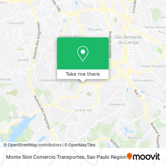 Mapa Monte Sion Comércio Transportes