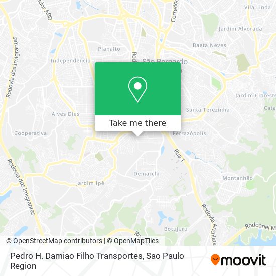 Pedro H. Damiao Filho Transportes map