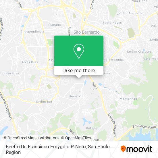 Mapa Eeefm Dr. Francisco Emygdio P. Neto