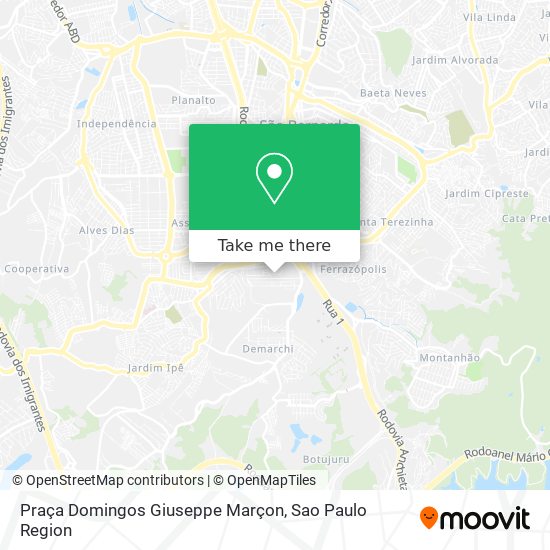 Mapa Praça Domingos Giuseppe Marçon