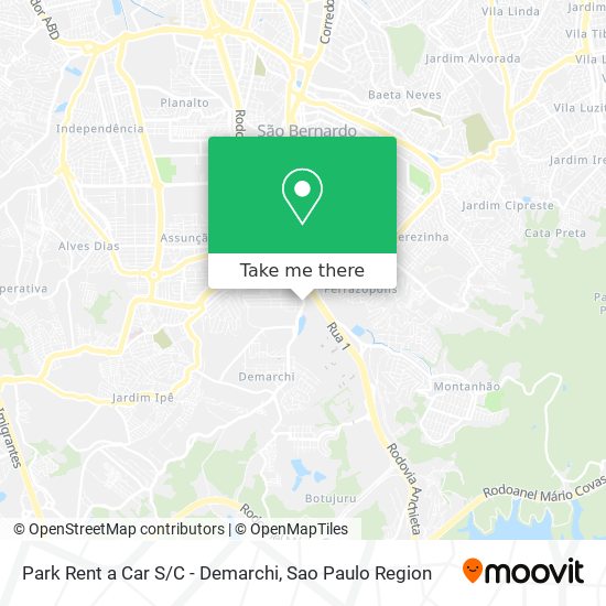 Mapa Park Rent a Car S/C - Demarchi