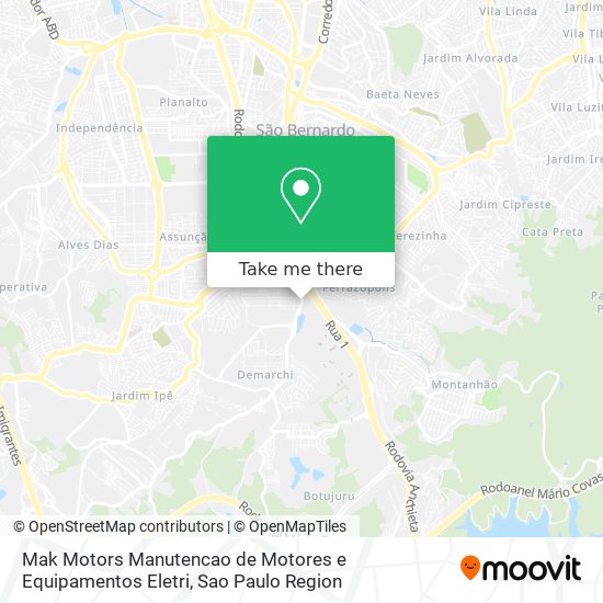 Mapa Mak Motors Manutencao de Motores e Equipamentos Eletri