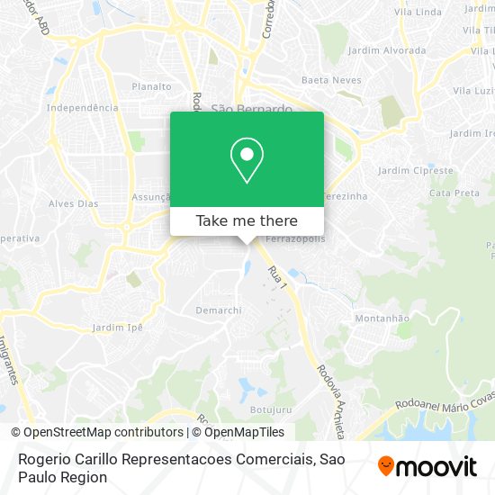 Mapa Rogerio Carillo Representacoes Comerciais