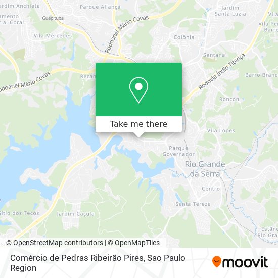 Mapa Comércio de Pedras Ribeirão Pires