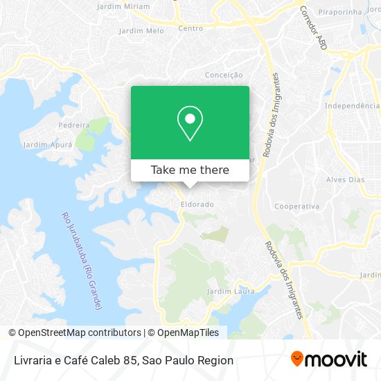 Mapa Livraria e Café Caleb 85