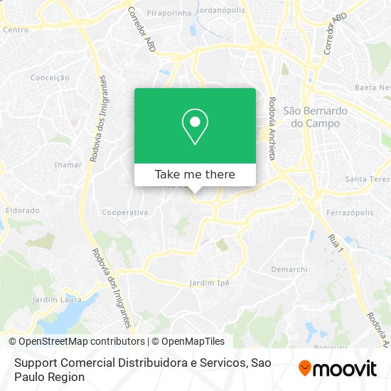 Support Comercial Distribuidora e Servicos map