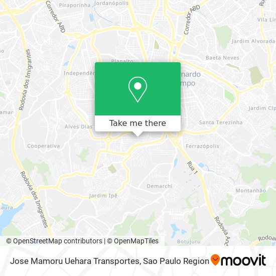 Jose Mamoru Uehara Transportes map