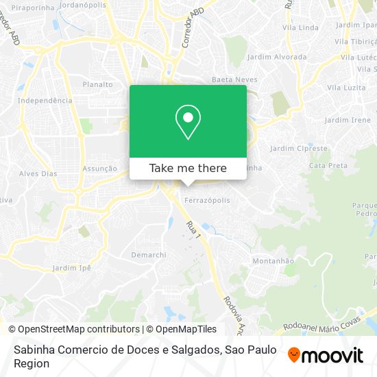Sabinha Comercio de Doces e Salgados map