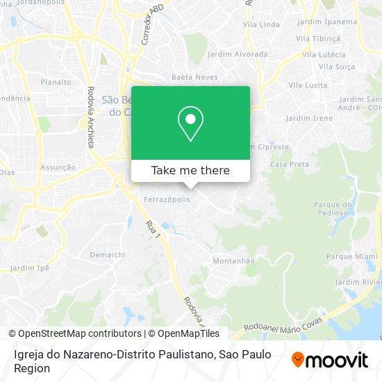 Igreja do Nazareno-Distrito Paulistano map