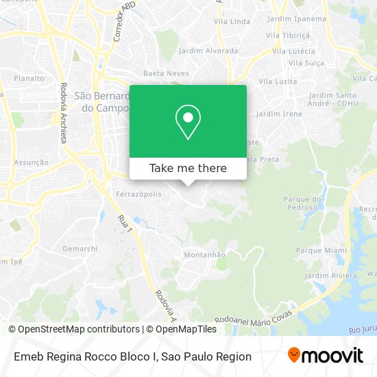 Emeb Regina Rocco Bloco I map