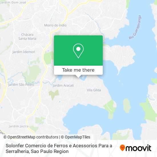 Mapa Solonfer Comercio de Ferros e Acessorios Para a Serralheria