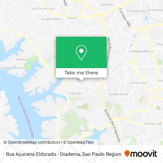 Rua Açucena Eldorado - Diadema map