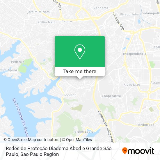 Redes de Proteção Diadema Abcd e Grande São Paulo map