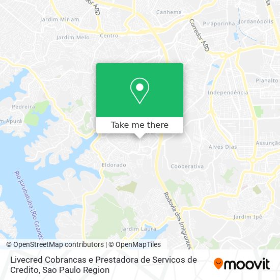 Mapa Livecred Cobrancas e Prestadora de Servicos de Credito