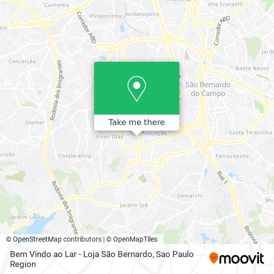 Mapa Bem Vindo ao Lar - Loja São Bernardo