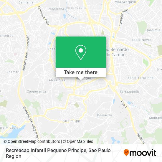 Recreacao Infantil Pequeno Principe map