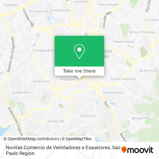 Novitas Comercio de Ventiladores e Exaustores map