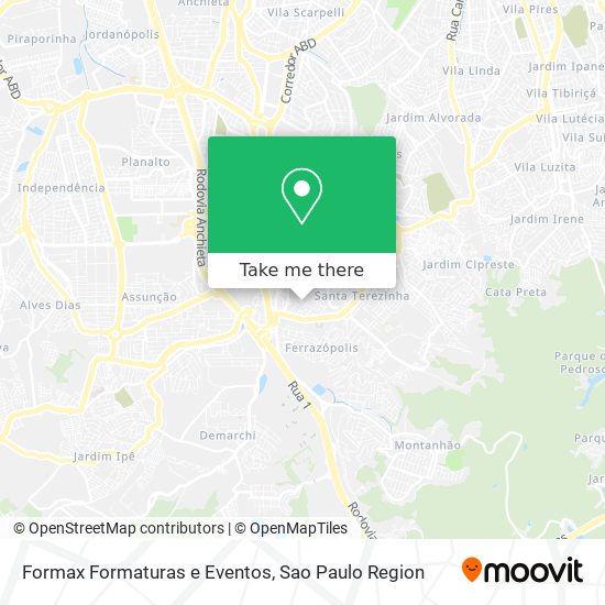 Mapa Formax Formaturas e Eventos