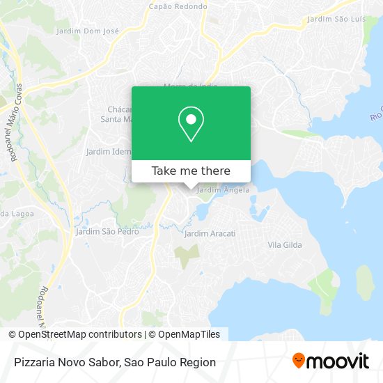 Mapa Pizzaria Novo Sabor