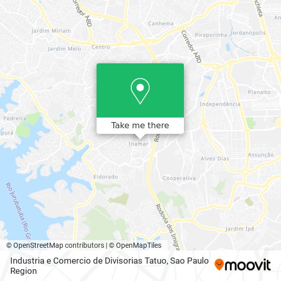 Industria e Comercio de Divisorias Tatuo map