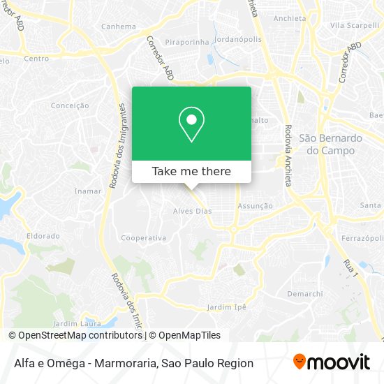 Alfa e Omêga - Marmoraria map