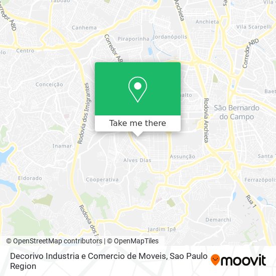 Decorivo Industria e Comercio de Moveis map