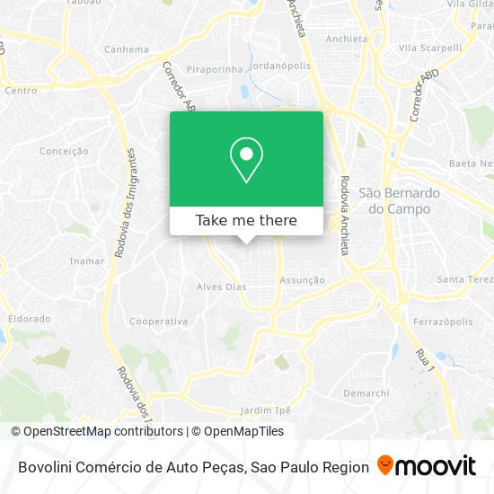 Bovolini Comércio de Auto Peças map