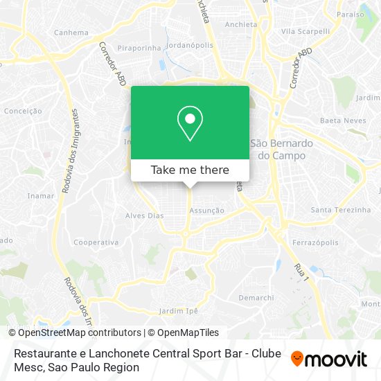 Restaurante e Lanchonete Central Sport Bar - Clube Mesc map