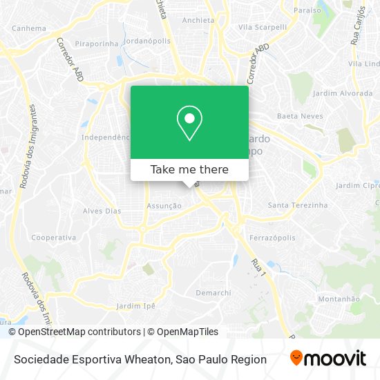 Mapa Sociedade Esportiva Wheaton