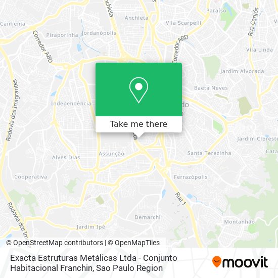 Exacta Estruturas Metálicas Ltda - Conjunto Habitacional Franchin map