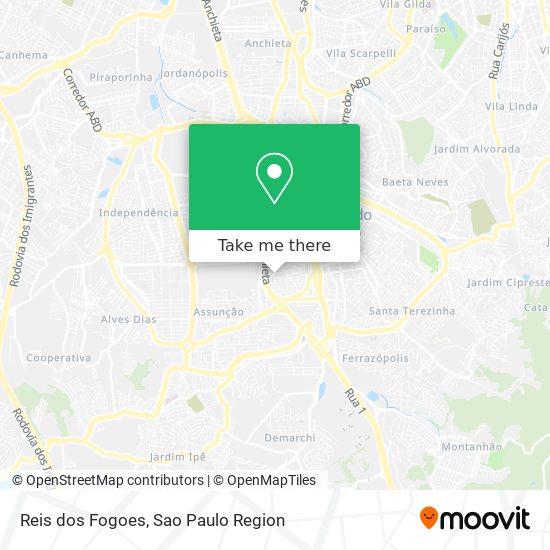 Reis dos Fogoes map