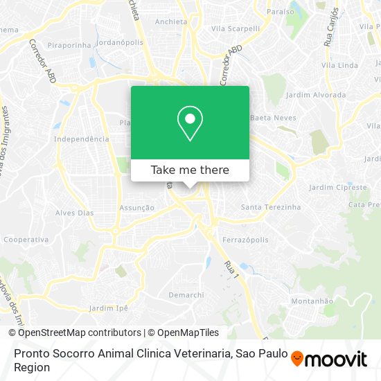 Pronto Socorro Animal Clinica Veterinaria map