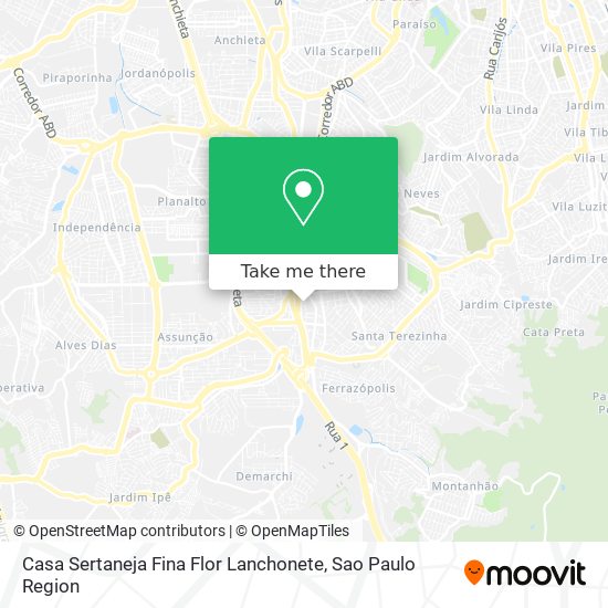 Mapa Casa Sertaneja Fina Flor Lanchonete
