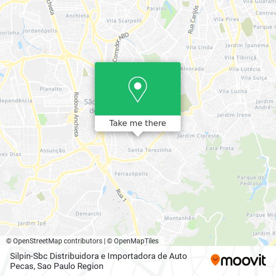 Silpin-Sbc Distribuidora e Importadora de Auto Pecas map