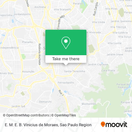 E. M. E. B. Vinicius de Moraes map
