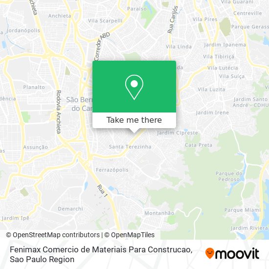 Mapa Fenimax Comercio de Materiais Para Construcao