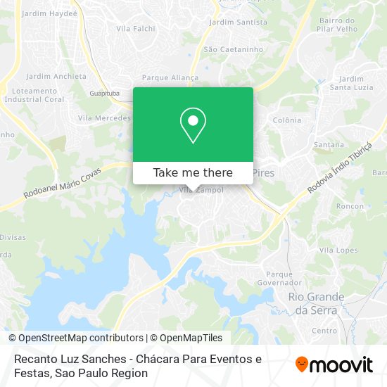 Recanto Luz Sanches - Chácara Para Eventos e Festas map