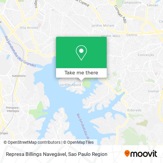 Represa Billings Navegável map