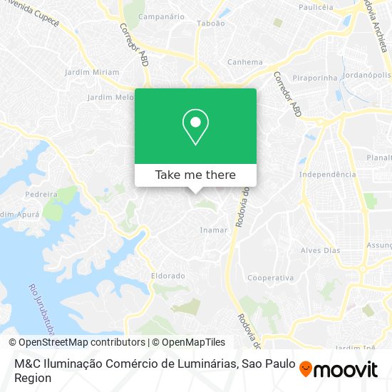 Mapa M&C Iluminação Comércio de Luminárias