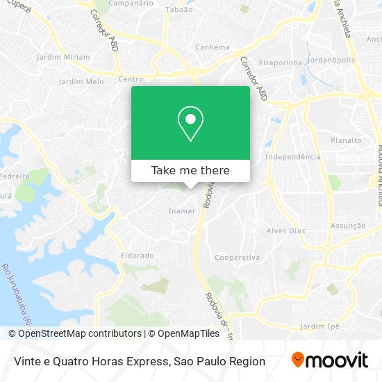 Vinte e Quatro Horas Express map