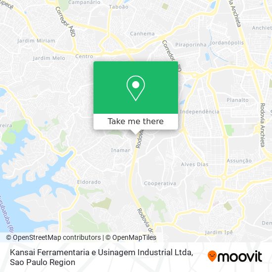 Mapa Kansai Ferramentaria e Usinagem Industrial Ltda