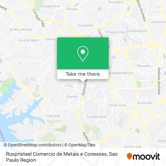 Mapa Ruspristeel Comercio de Metais e Conexoes