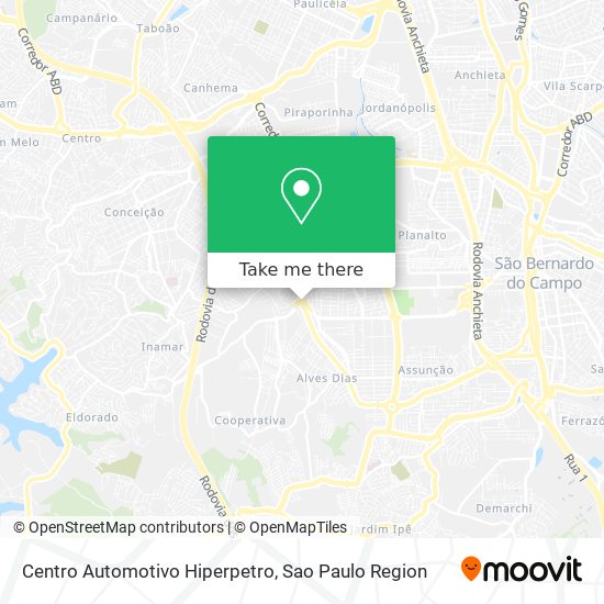 Centro Automotivo Hiperpetro map