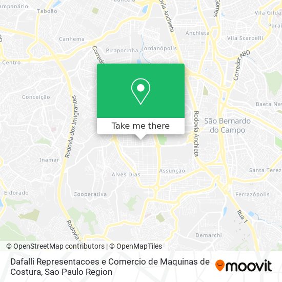 Dafalli Representacoes e Comercio de Maquinas de Costura map