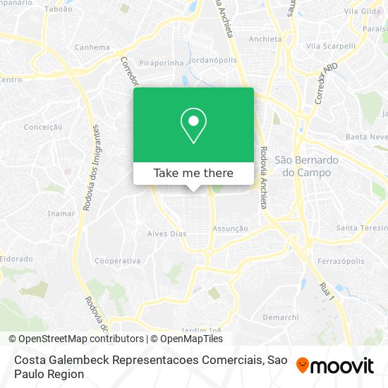 Mapa Costa Galembeck Representacoes Comerciais