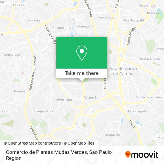 Comercio de Plantas Mudas Verdes map